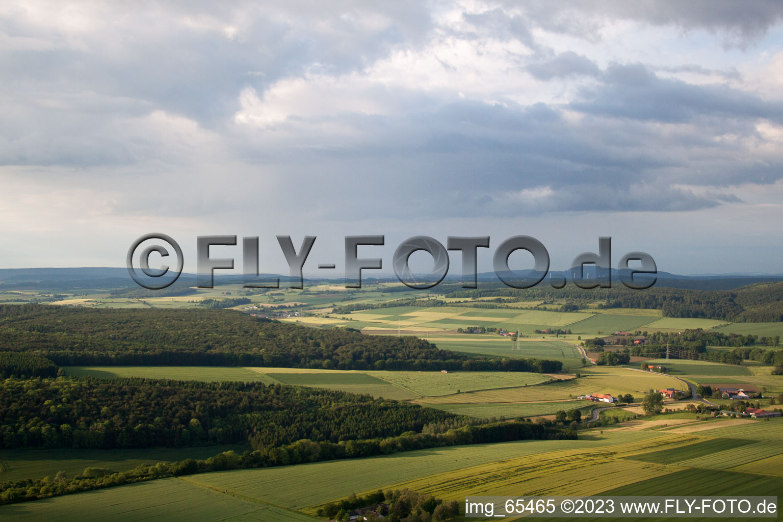 Brakel in the state North Rhine-Westphalia, Germany seen from above