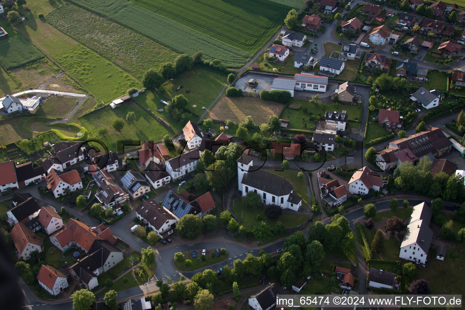 Church building in the village of in the district Bellersen in Brakel in the state North Rhine-Westphalia