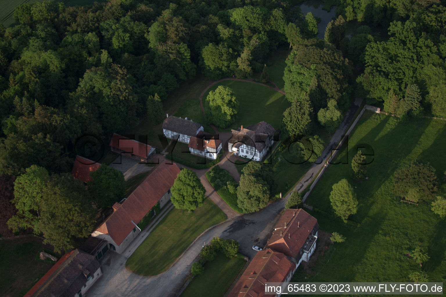 Aerial photograpy of Bellersen in the state North Rhine-Westphalia, Germany