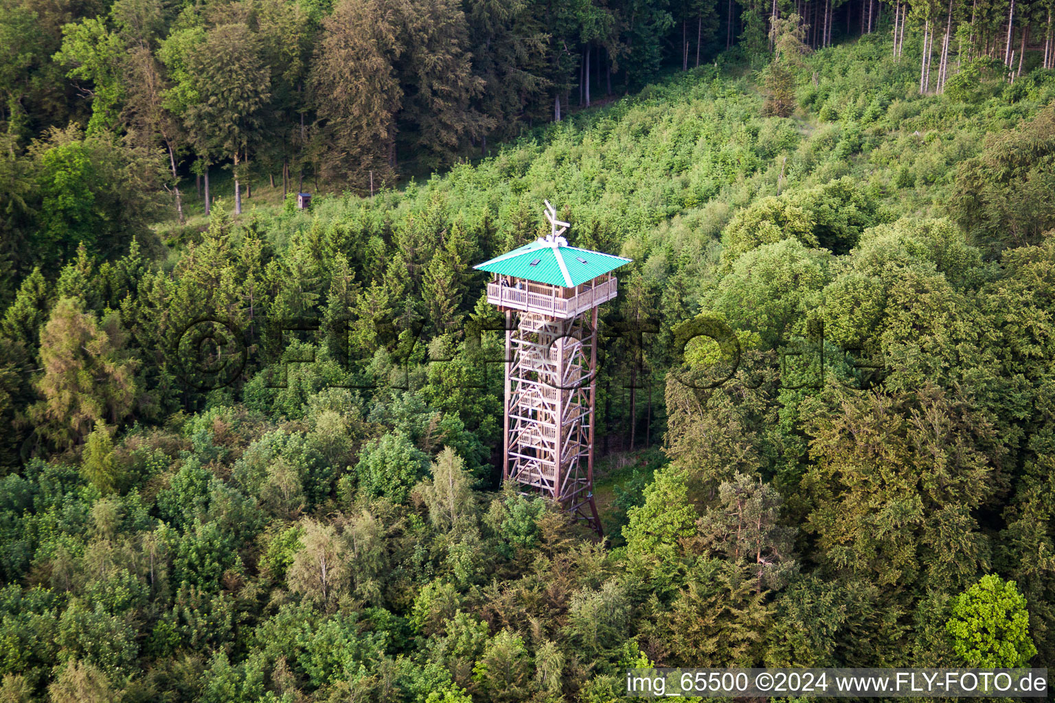 Structure of the observation tower Hungerberg in the district Voerden in Marienmuenster in the state , Germany