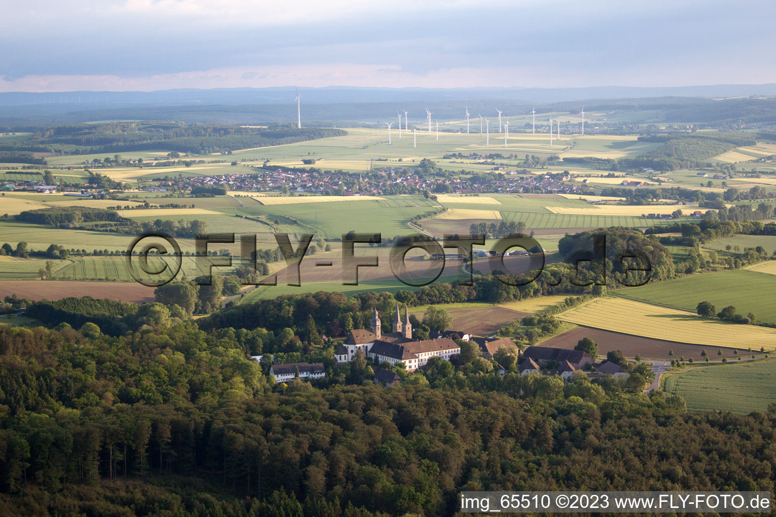 Kleinenbreden in the state North Rhine-Westphalia, Germany from above
