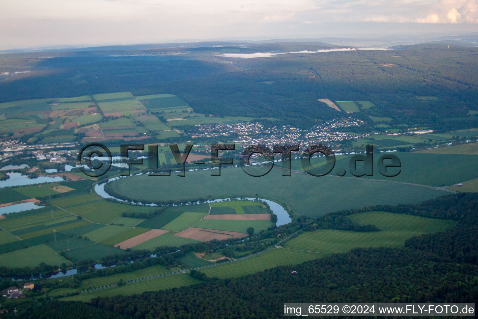 Drone image of Holzminden in the state Lower Saxony, Germany