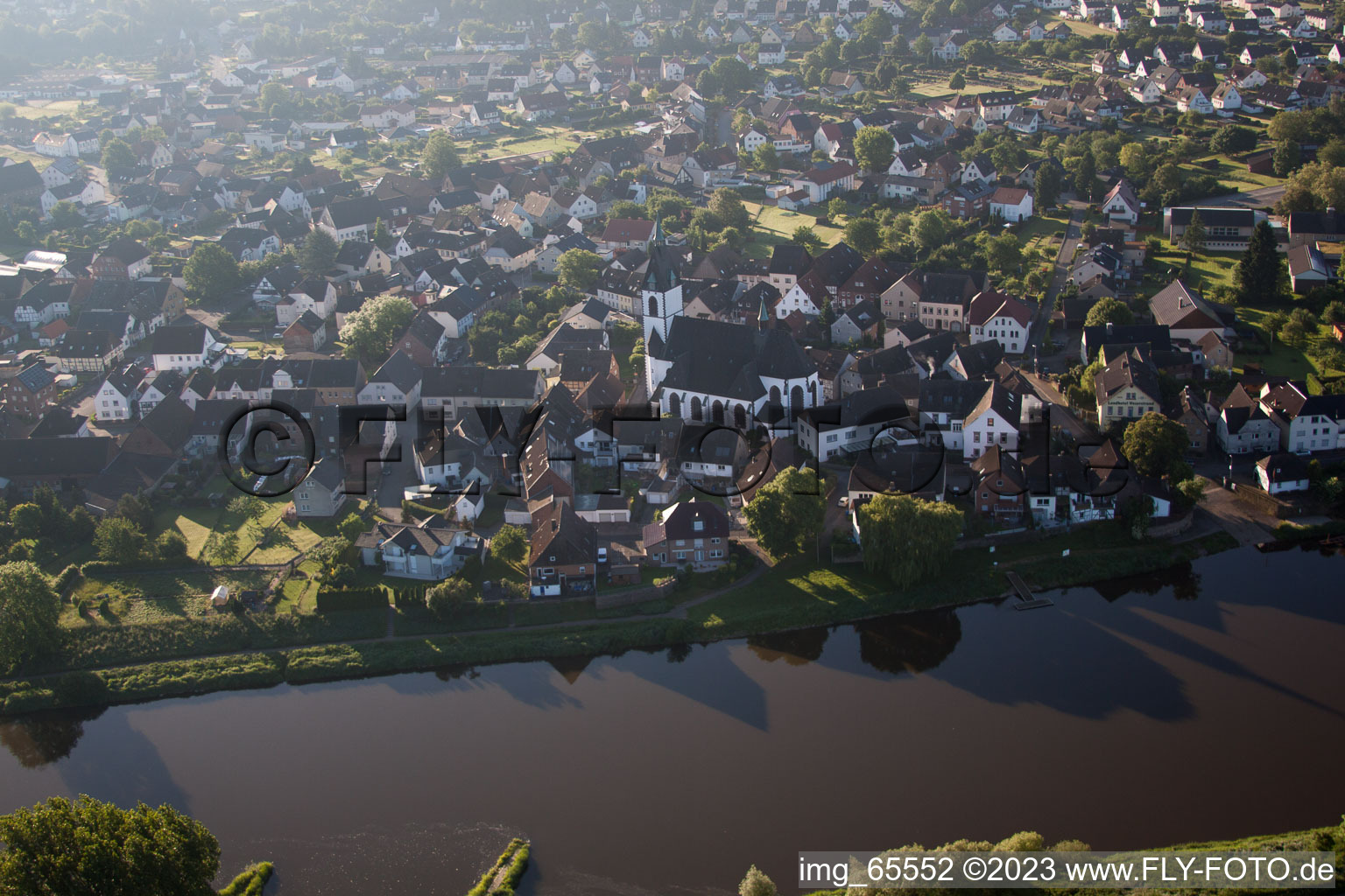 Aerial photograpy of Lüchtringen in the state North Rhine-Westphalia, Germany