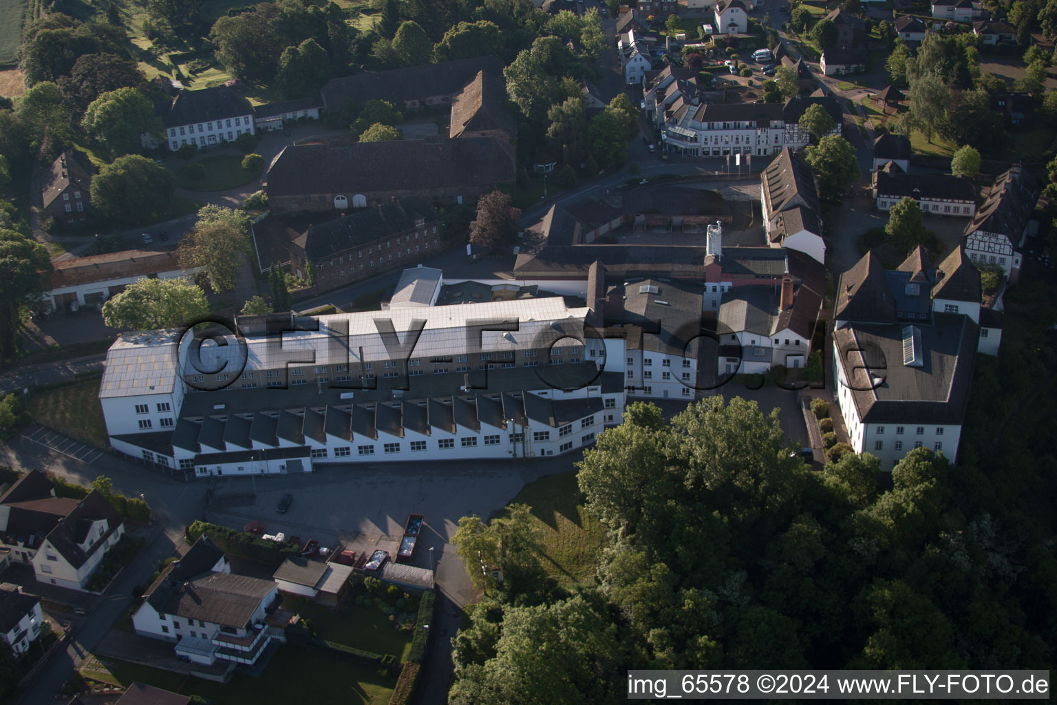 Fürstenberg in the state Lower Saxony, Germany seen from a drone