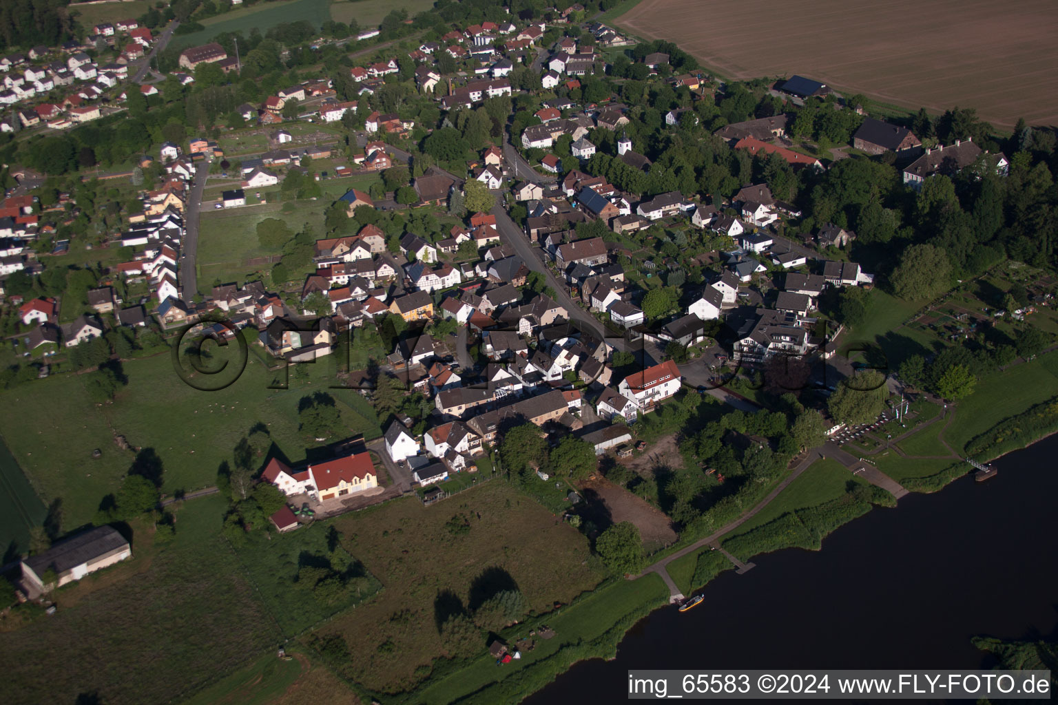Wehrden in the state North Rhine-Westphalia, Germany from above