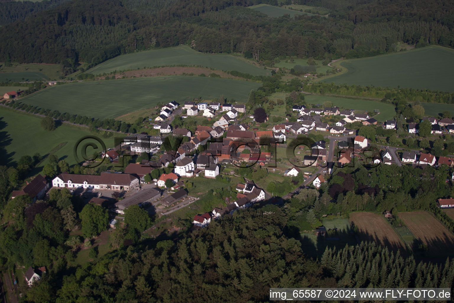 Aerial photograpy of Blankenau in the state North Rhine-Westphalia, Germany
