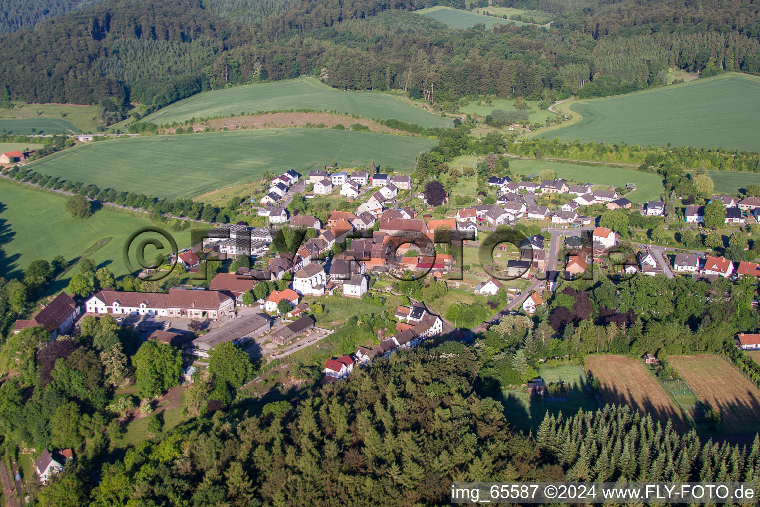 Aerial photograpy of Blankenau in the state North Rhine-Westphalia, Germany