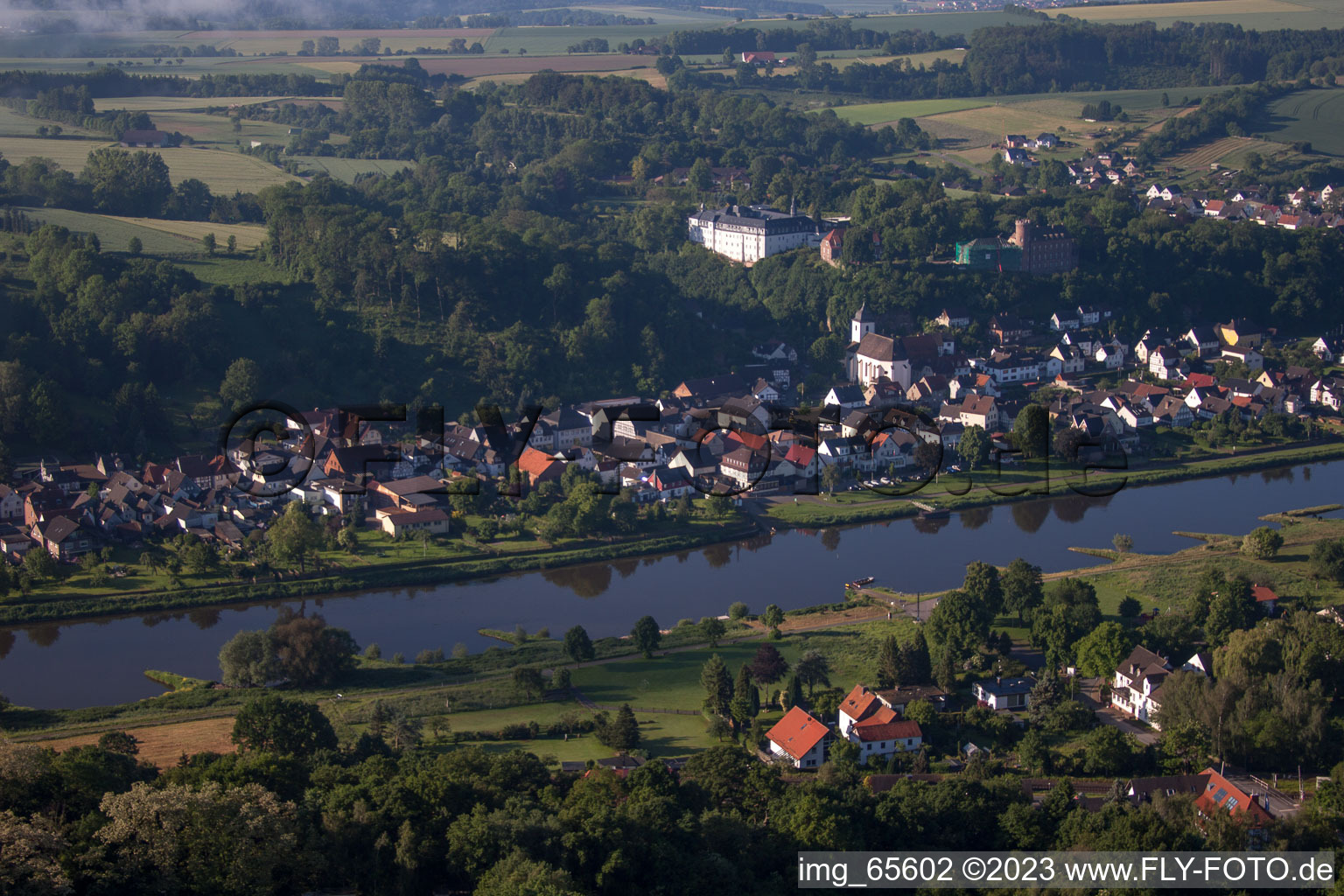 Aerial view of Herstelle in the state North Rhine-Westphalia, Germany