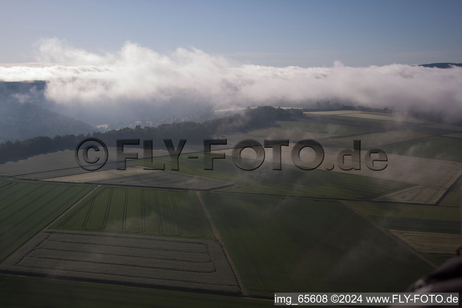 Aerial photograpy of District Herstelle in Beverungen in the state North Rhine-Westphalia, Germany