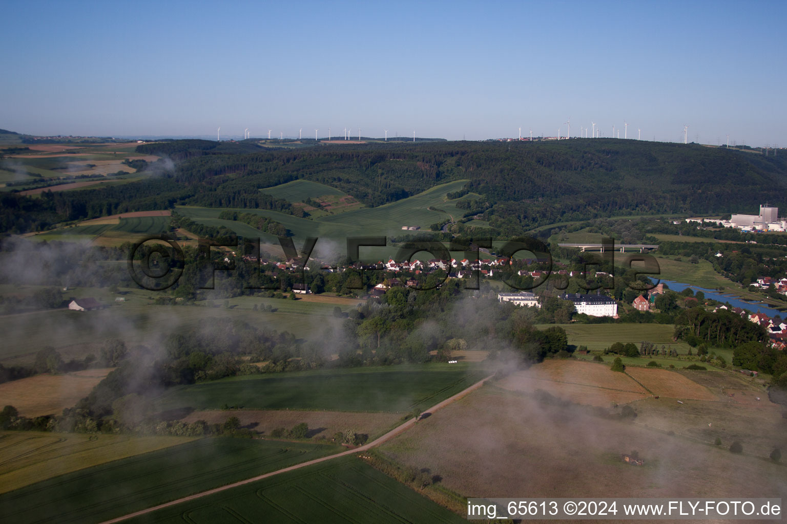 Herstelle in the state North Rhine-Westphalia, Germany viewn from the air