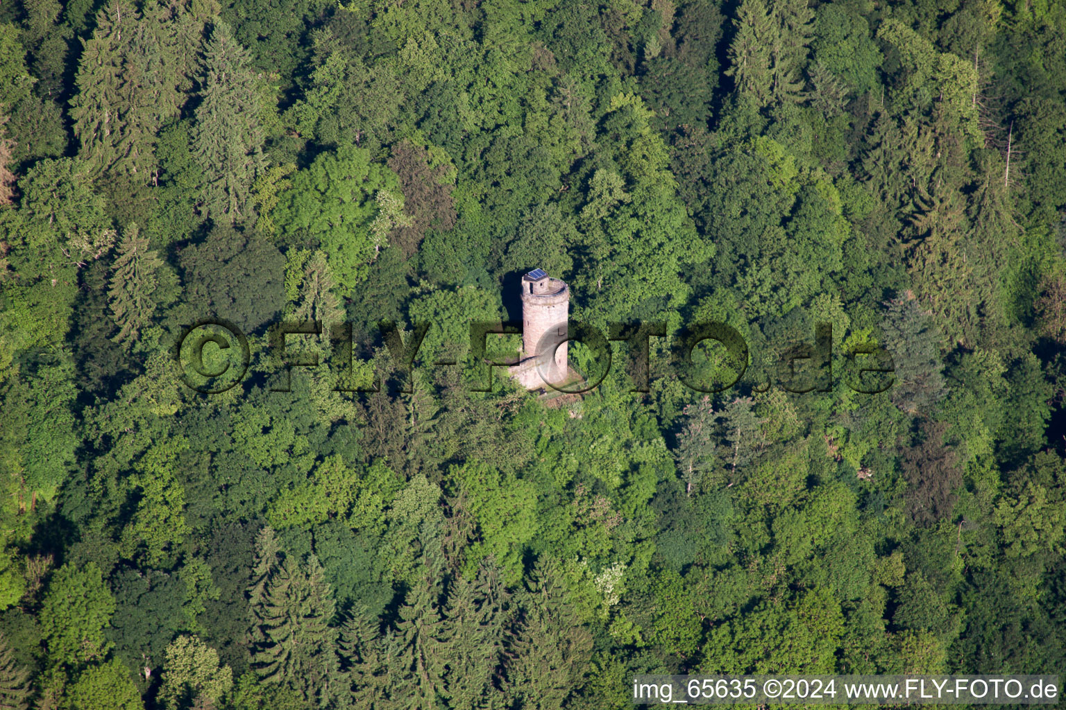 Bad Karlshafen in the state Hesse, Germany seen from above