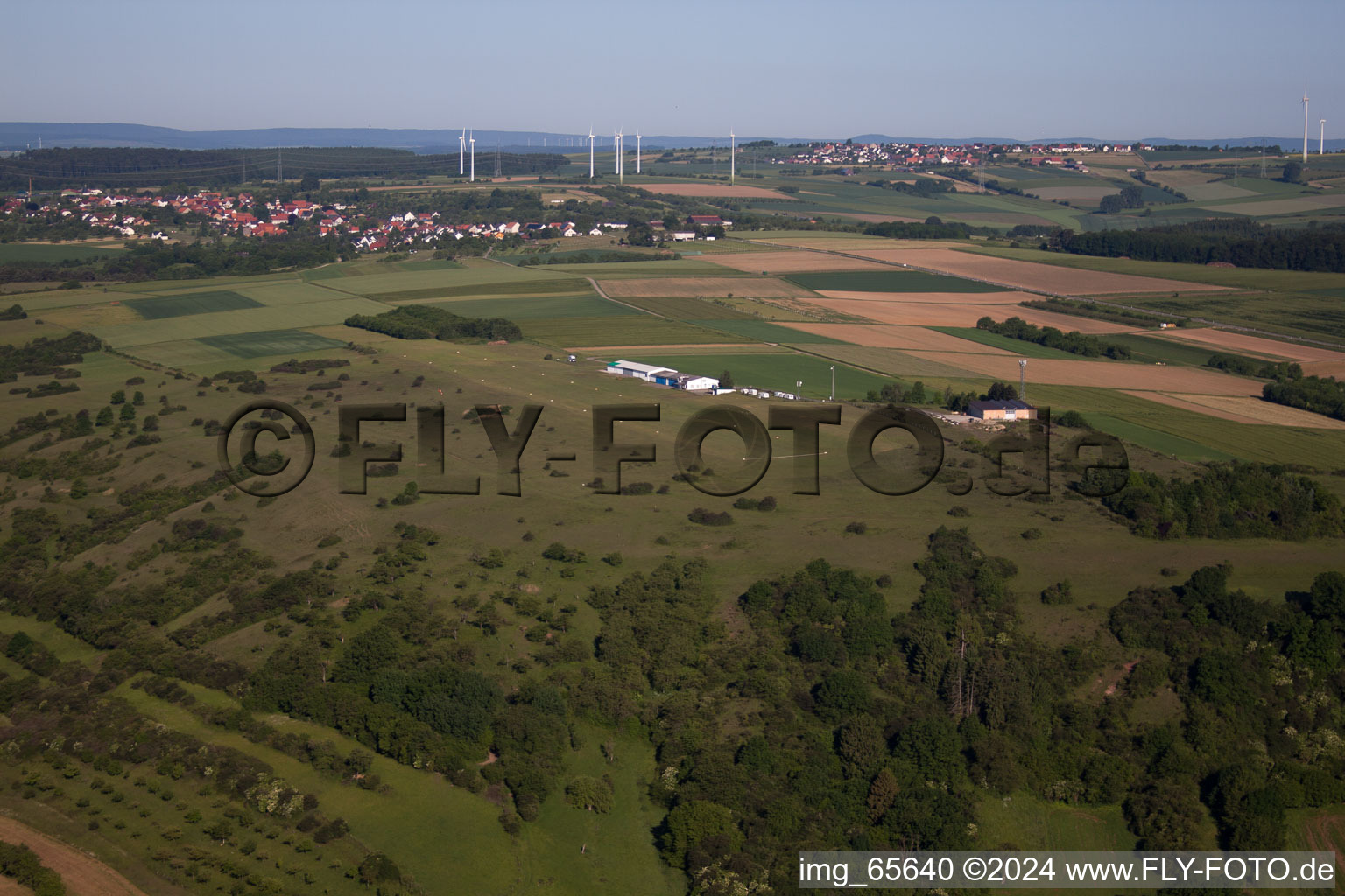 Höllberg Airfield in Wülmersen in the state Hesse, Germany