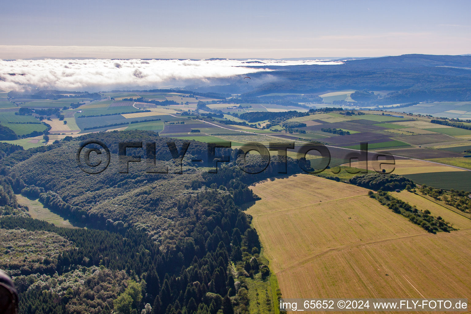 District Langenthal in Trendelburg in the state Hesse, Germany from above