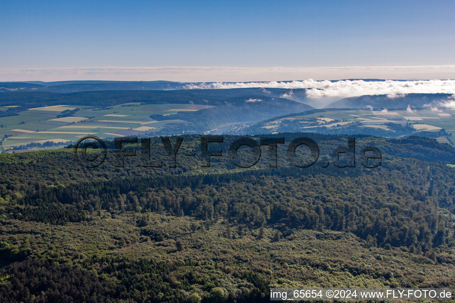 District Langenthal in Trendelburg in the state Hesse, Germany seen from above