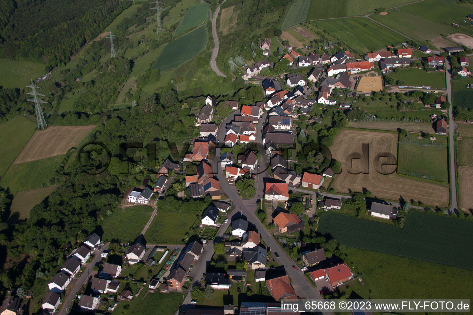 Aerial view of Jakobsberg in the state North Rhine-Westphalia, Germany