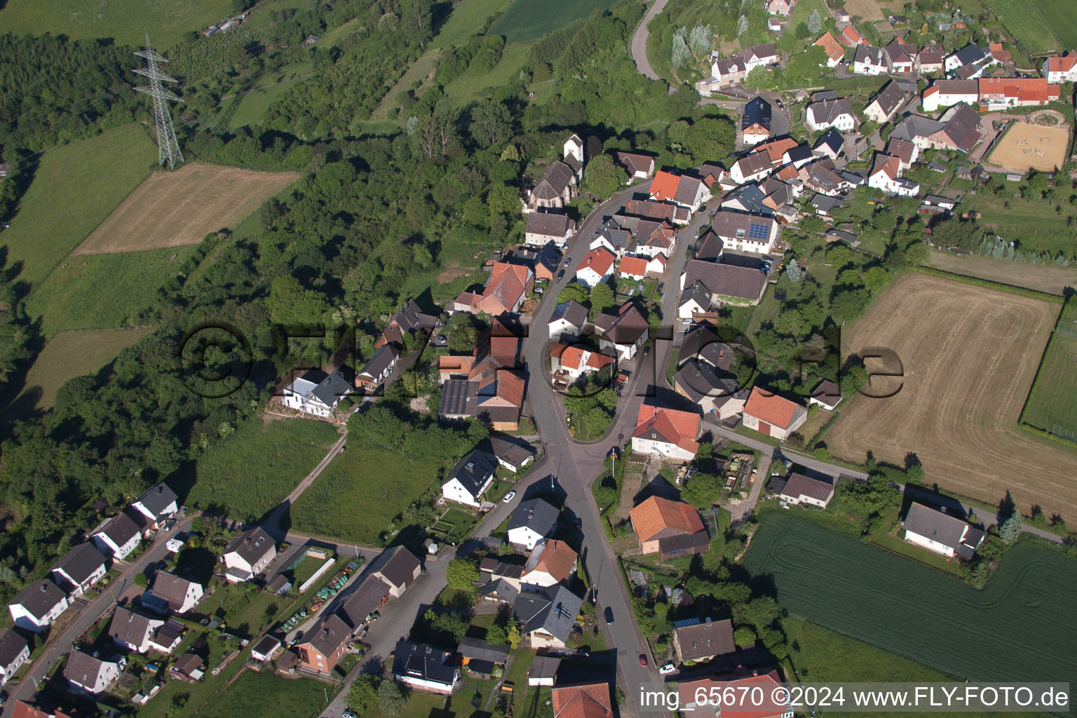 Oblique view of Jakobsberg in the state North Rhine-Westphalia, Germany