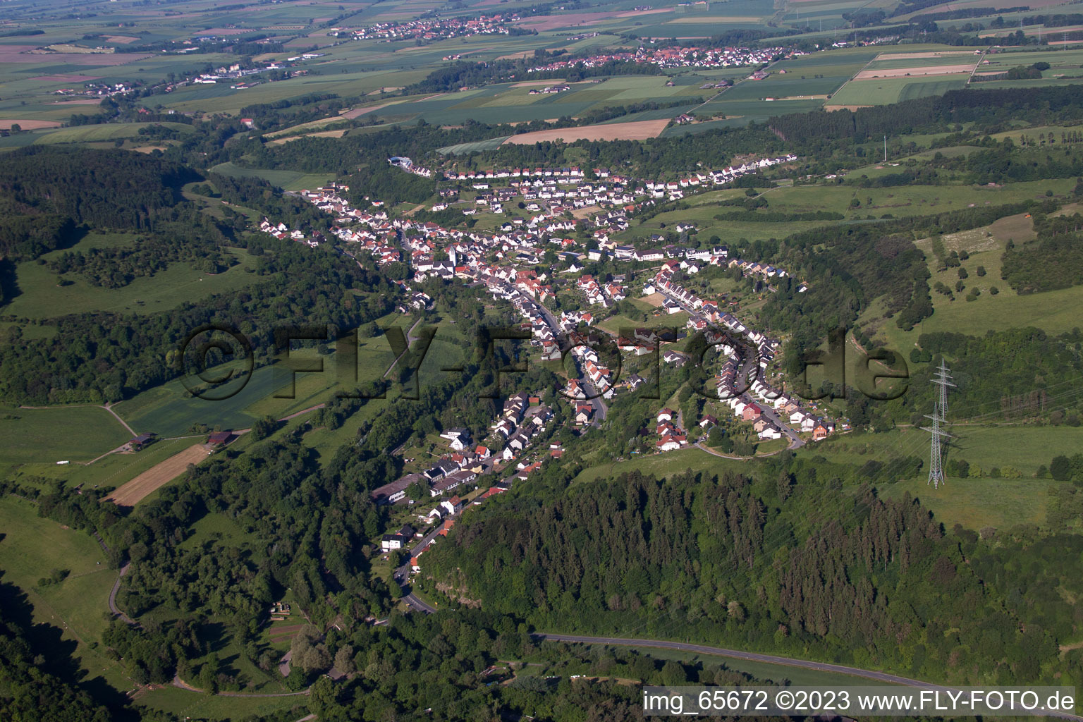 Jakobsberg in the state North Rhine-Westphalia, Germany out of the air