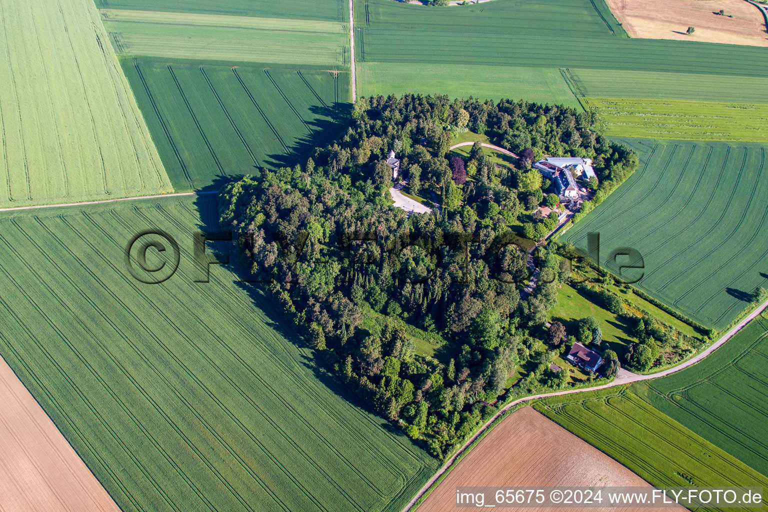 Aerial view of Drenke in the state North Rhine-Westphalia, Germany