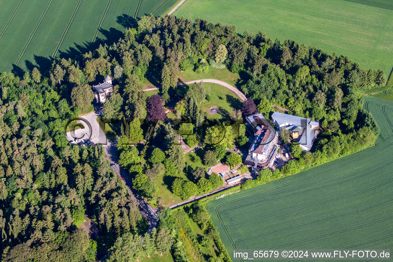 Aerial photograpy of Industrial area metal education center WBS in Beverungen in the state North Rhine-Westphalia, Germany