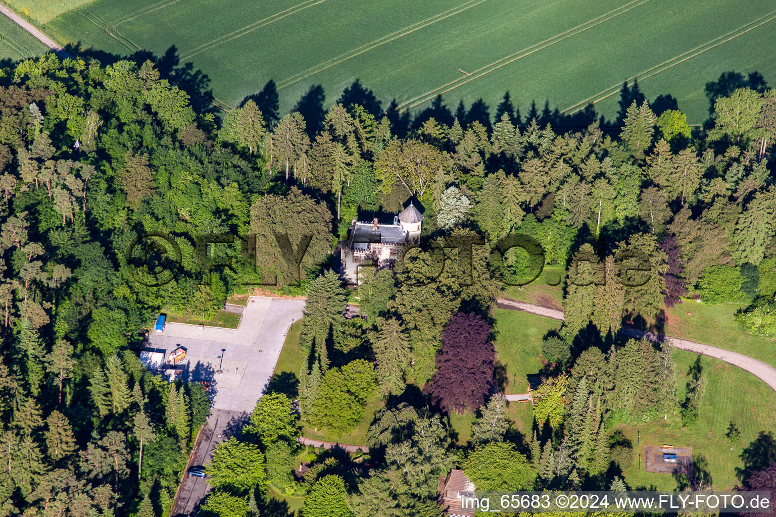 Industrial area metal education center WBS in Beverungen in the state North Rhine-Westphalia, Germany out of the air