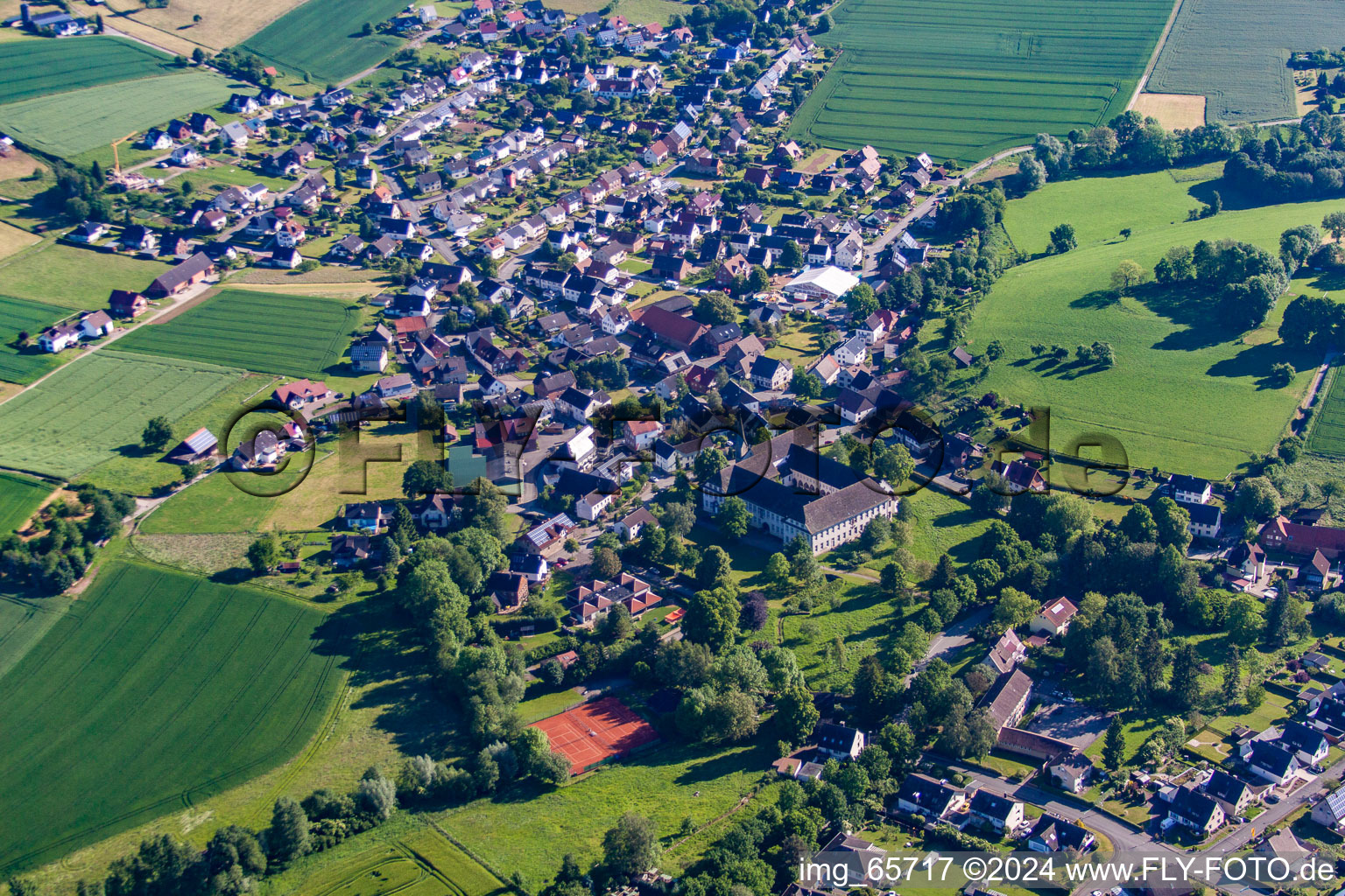 Complex of buildings of the monastery Koptisch-Othodoxes Kloster Propsteistrasse in the district Brenkhausen in Hoexter in the state North Rhine-Westphalia