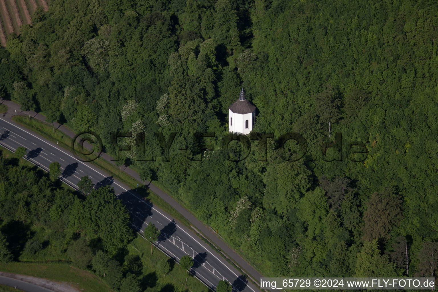 Aerial view of Höxter in the state North Rhine-Westphalia, Germany