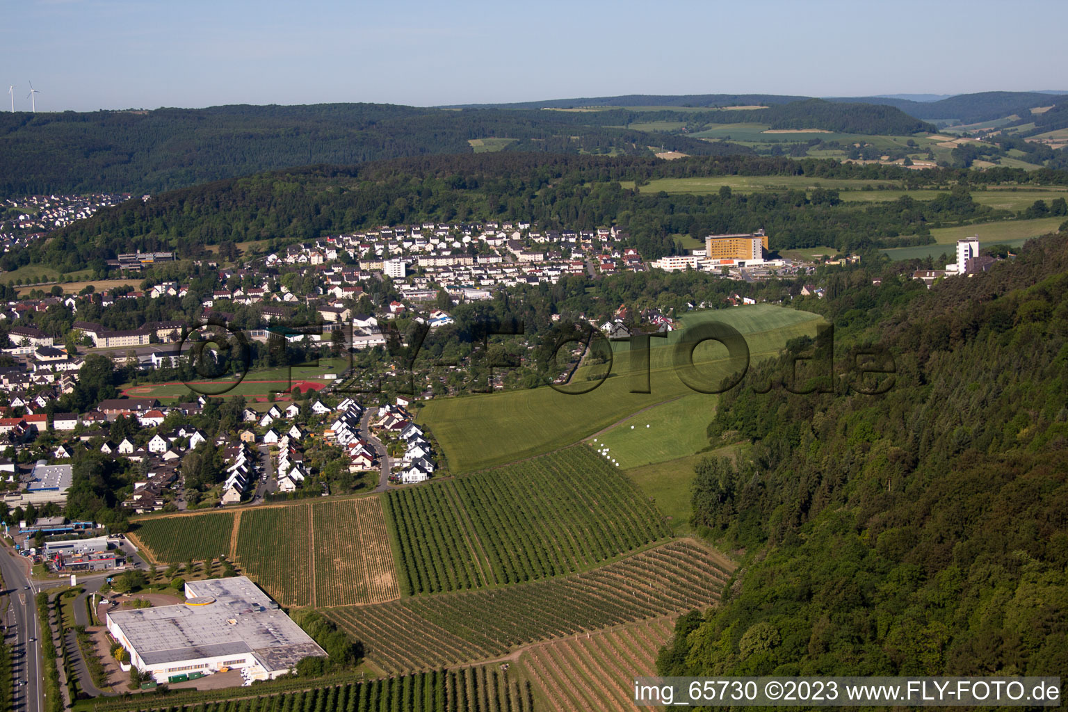 Aerial photograpy of Höxter in the state North Rhine-Westphalia, Germany