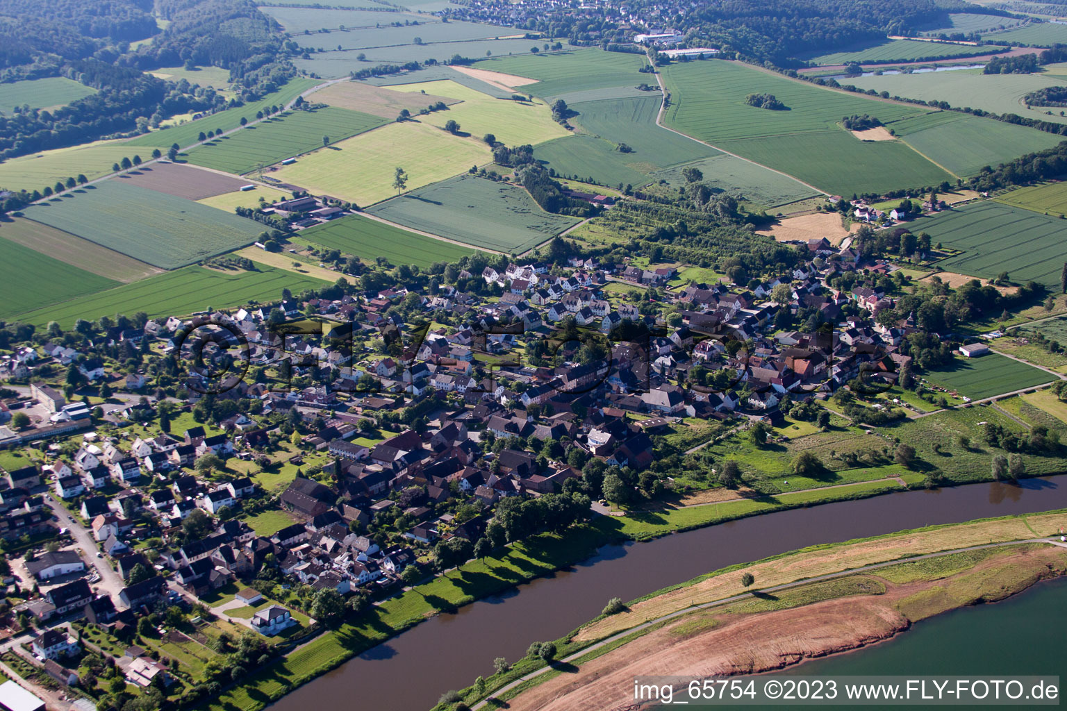 Aerial photograpy of Boffzen in the state North Rhine-Westphalia, Germany