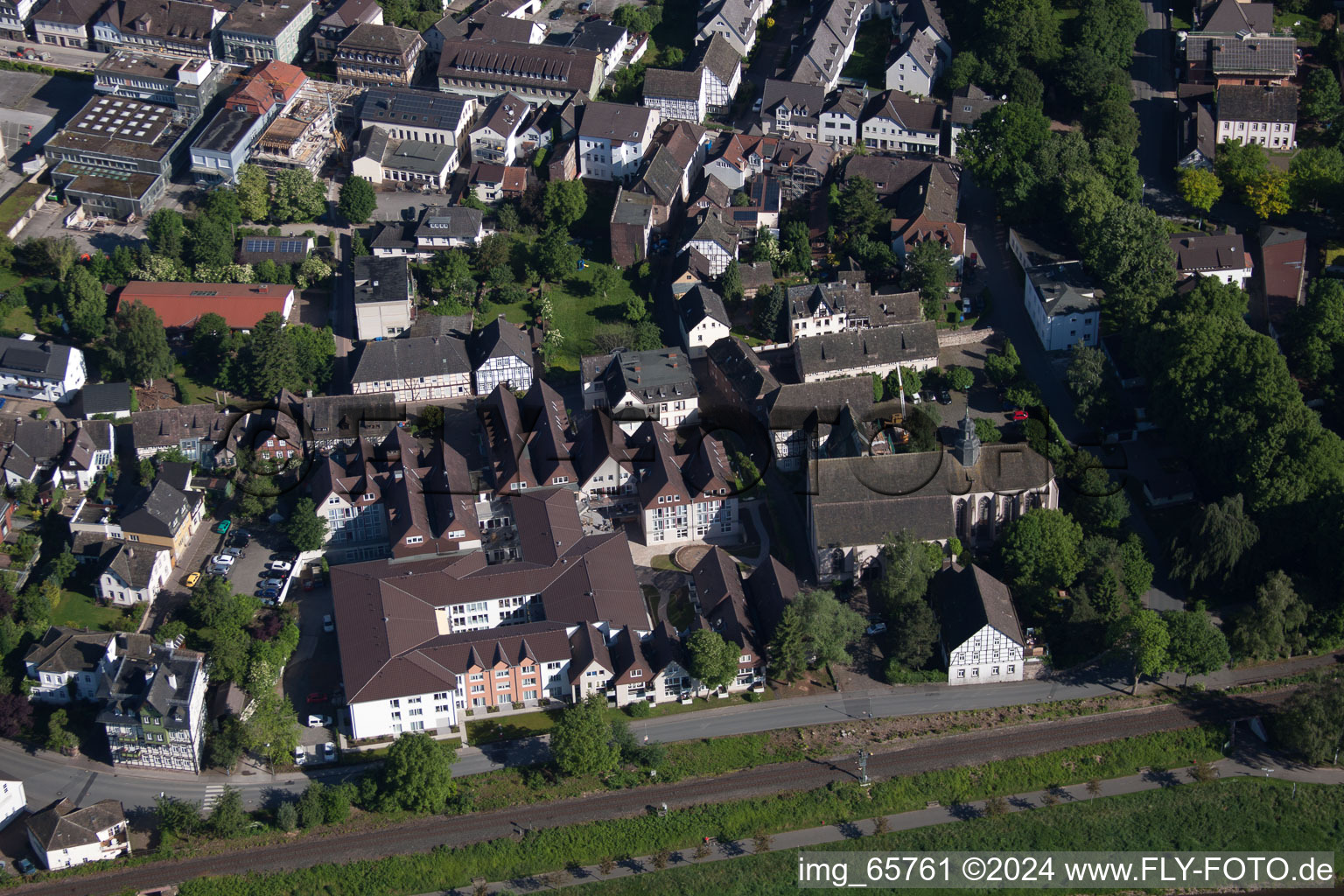 Aerial photograpy of Höxter in the state North Rhine-Westphalia, Germany