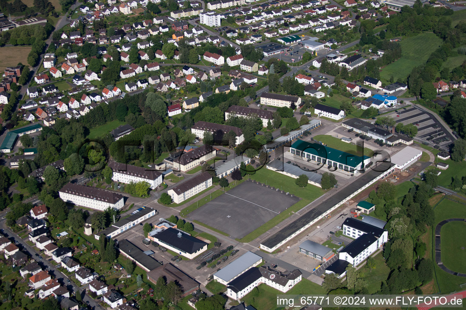 Höxter in the state North Rhine-Westphalia, Germany from the drone perspective