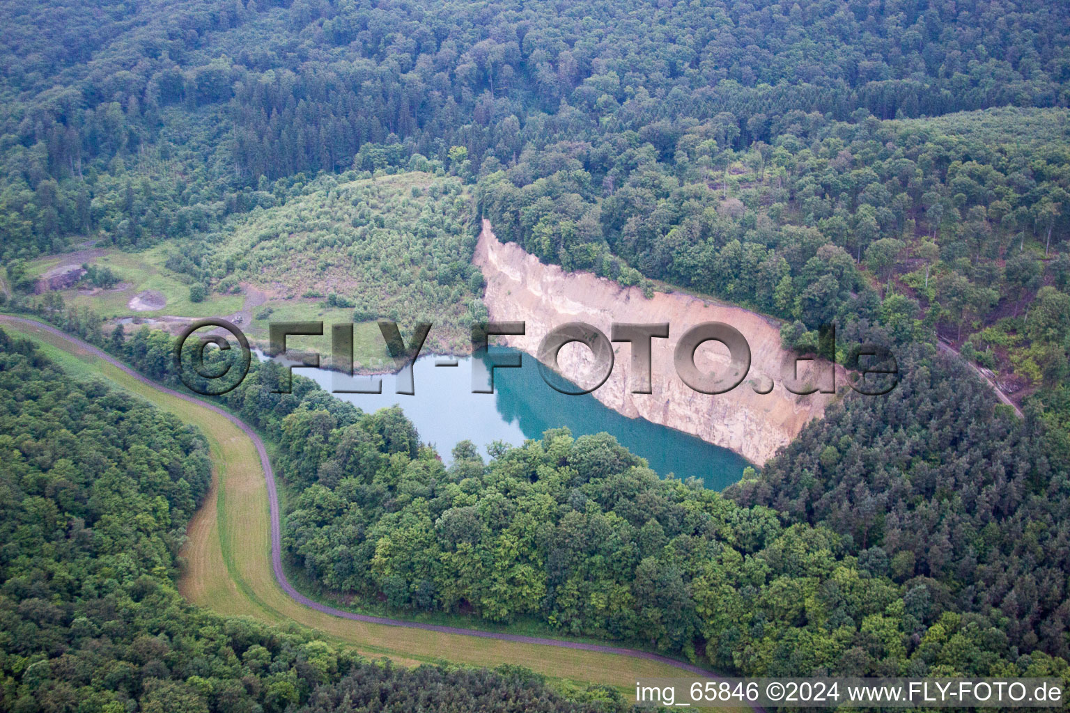 Schonungen in the state Bavaria, Germany from the drone perspective