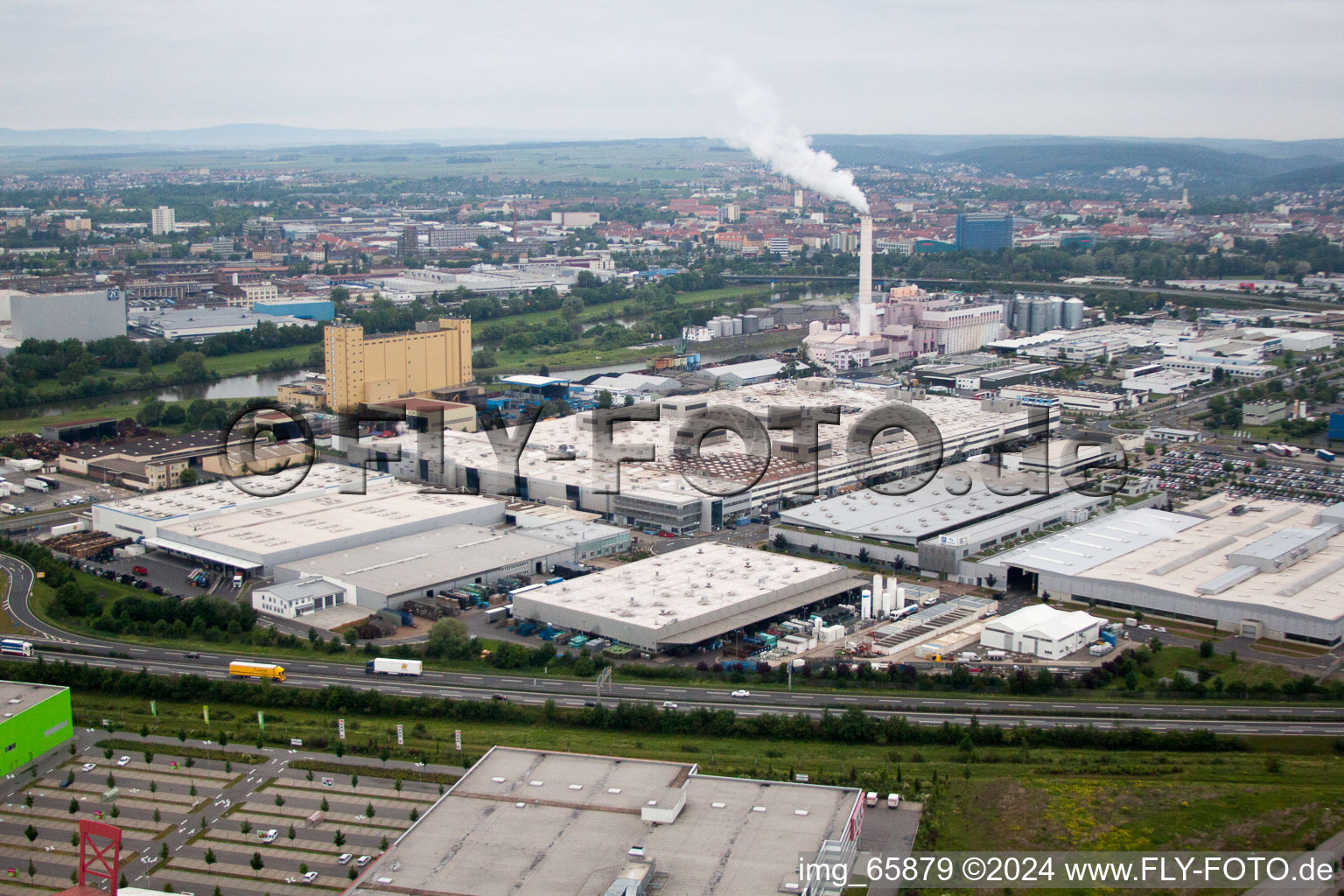 Hafenstr industrial area in Schweinfurt in the state Bavaria, Germany