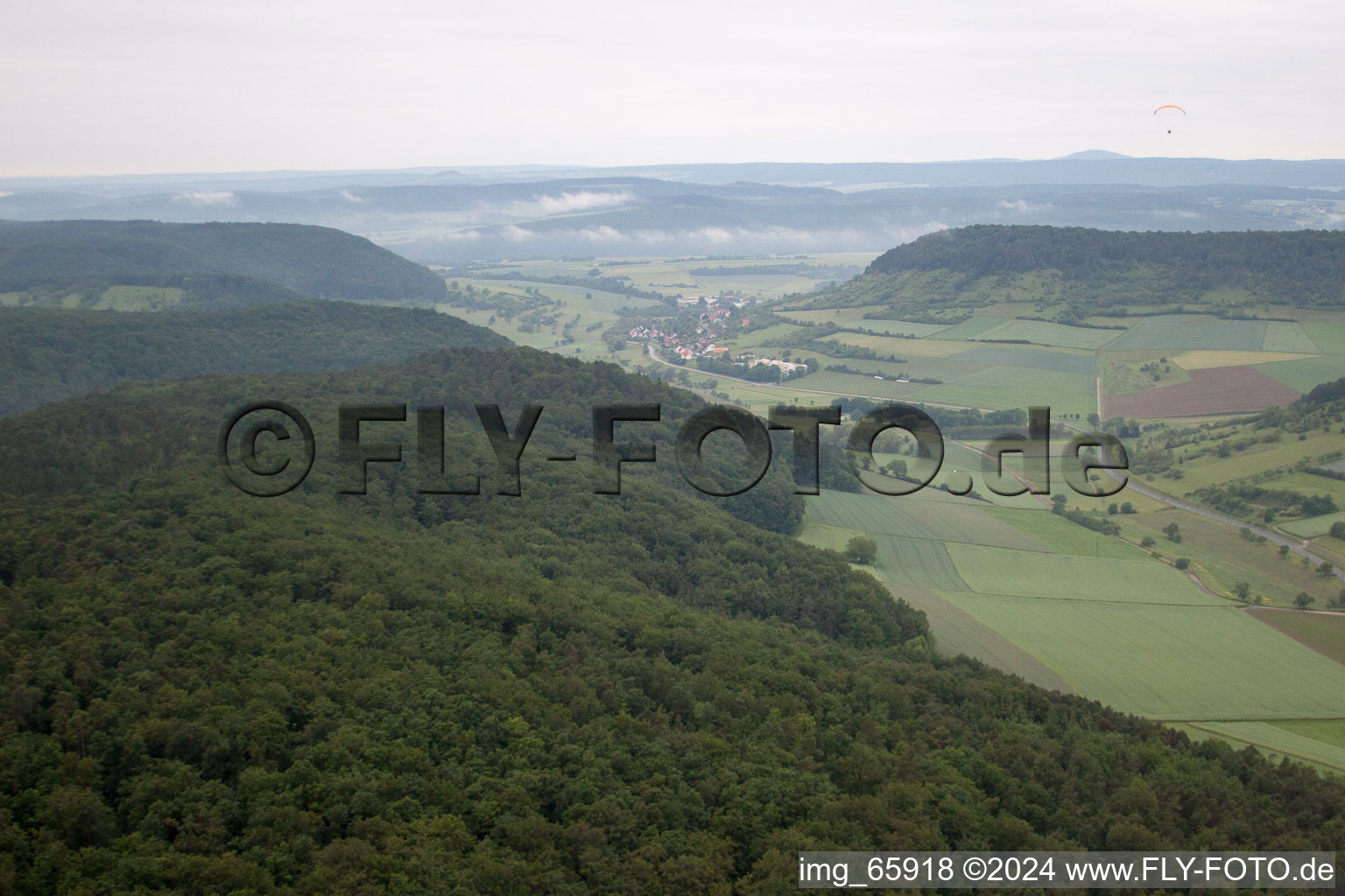 Ramsthal in the state Bavaria, Germany from above