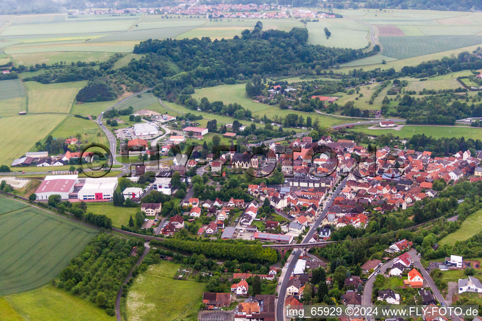 Village view in Euerdorf in the state Bavaria, Germany