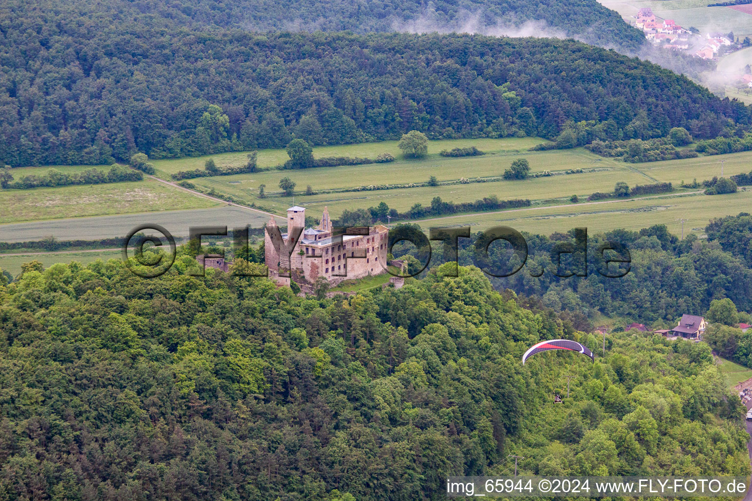 Trimburg on the Franconian Saale is already part of the Rhön in the district Trimberg in Elfershausen in the state Bavaria, Germany