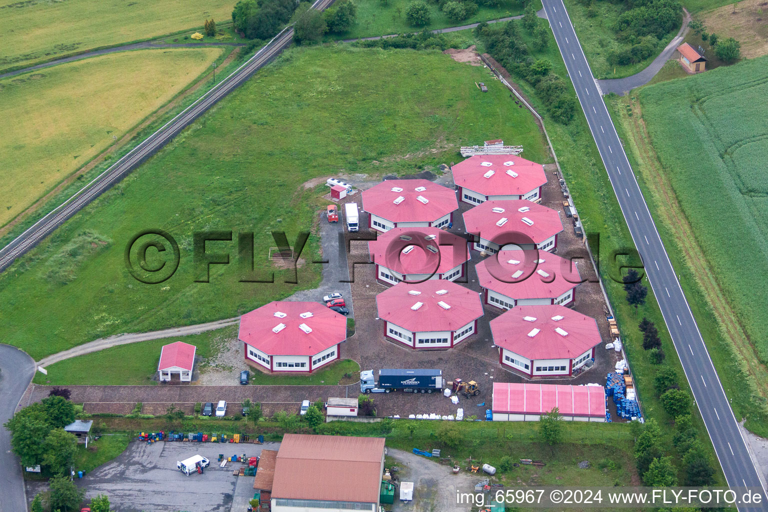 Westheim in the state Bavaria, Germany from above