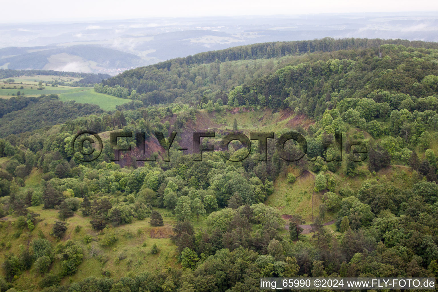 Old Basalt Quarry Sodenberg in the district Morlesau in Hammelburg in the state Bavaria, Germany