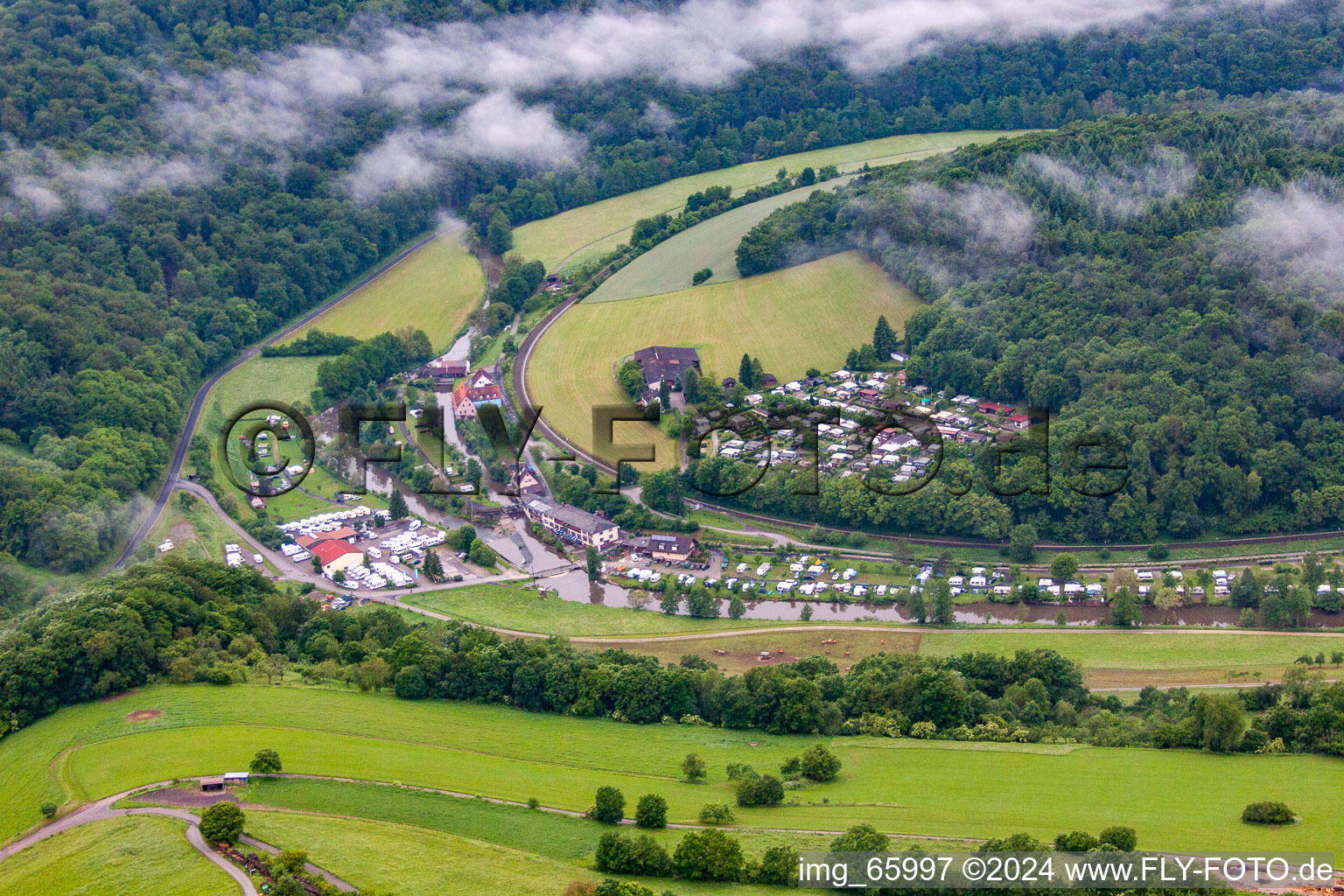 Camping and leisure center Roßmühle - Franz Volkert KG in the district Weickersgrüben in Gräfendorf in the state Bavaria, Germany