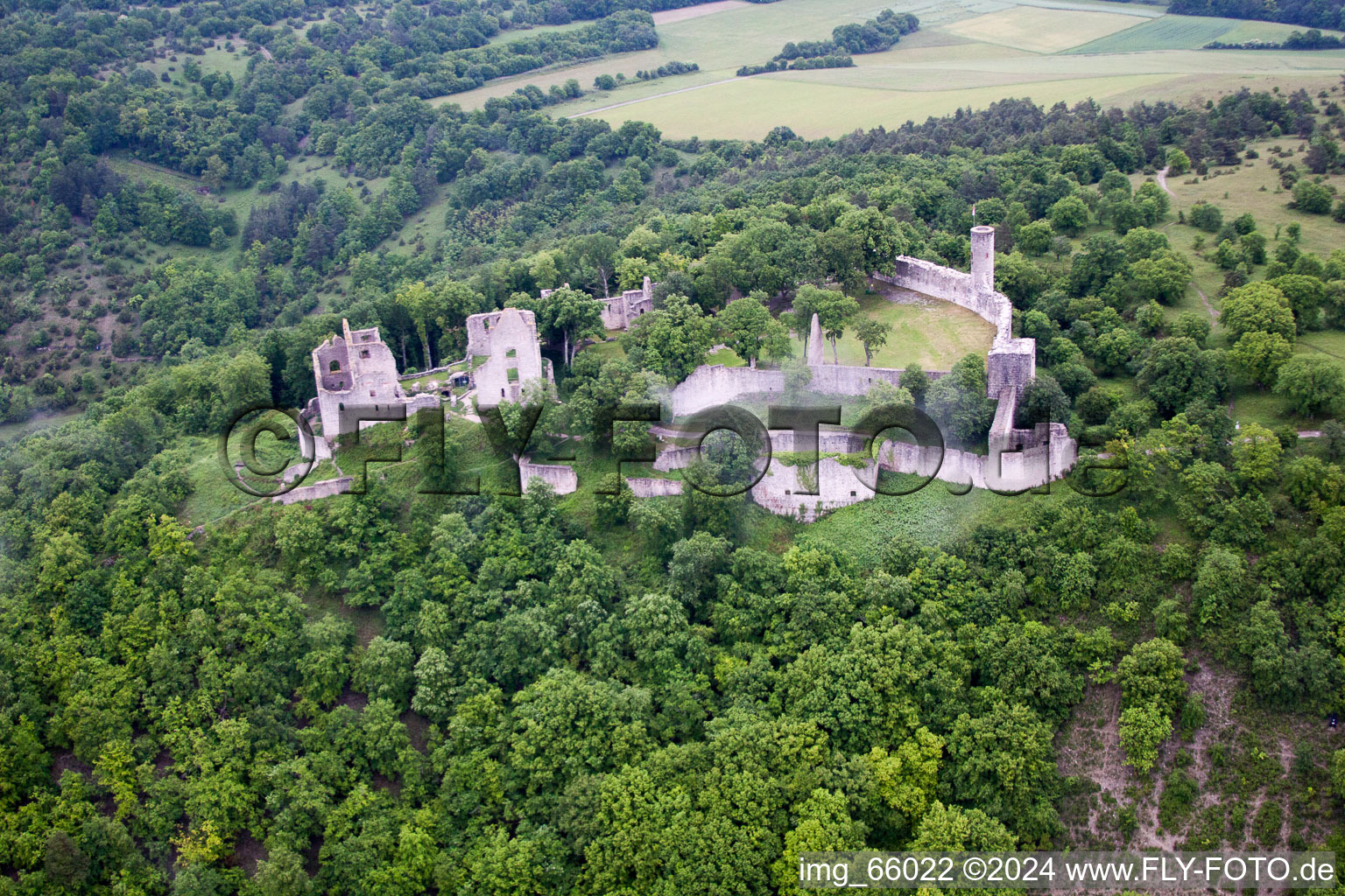 Castle ruin Homburg near Goessenheim in Bavaria