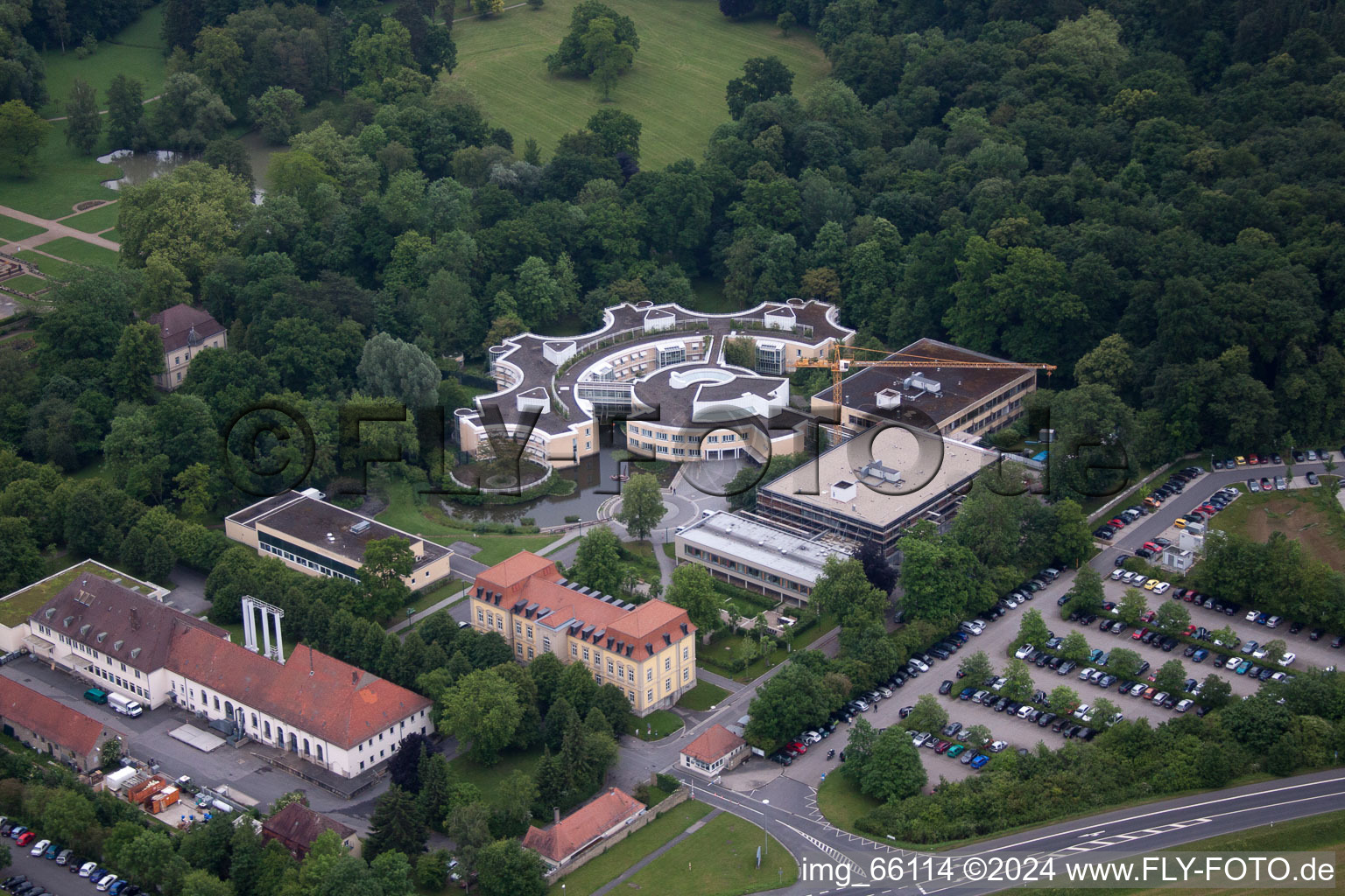 Drone image of Werneck in the state Bavaria, Germany