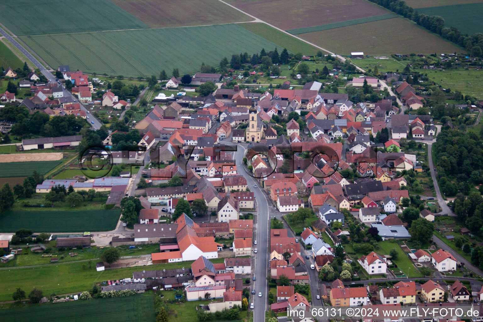 Church building in the village of in Werneck in the state Bavaria