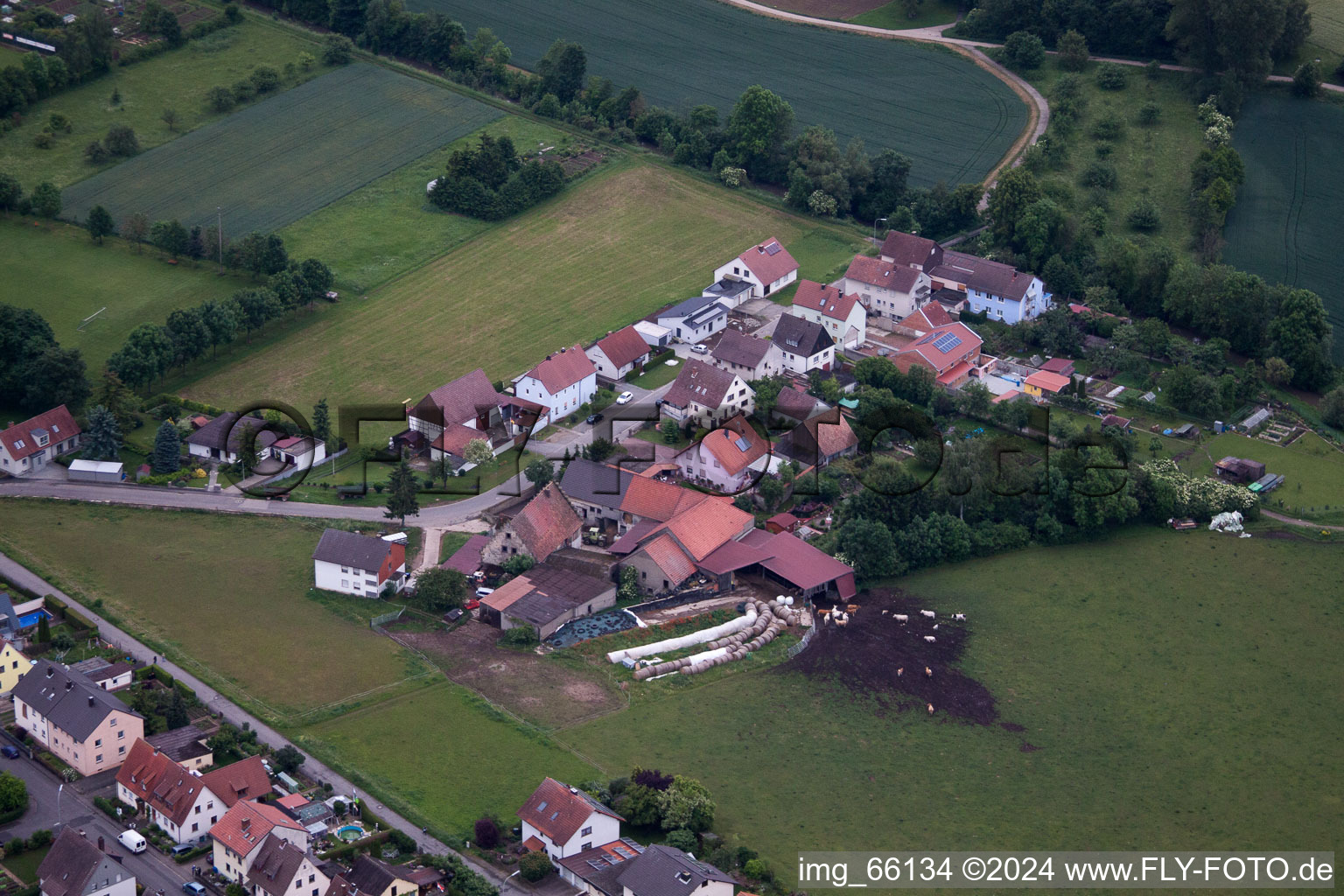 Mühlstr in the district Ettleben in Werneck in the state Bavaria, Germany