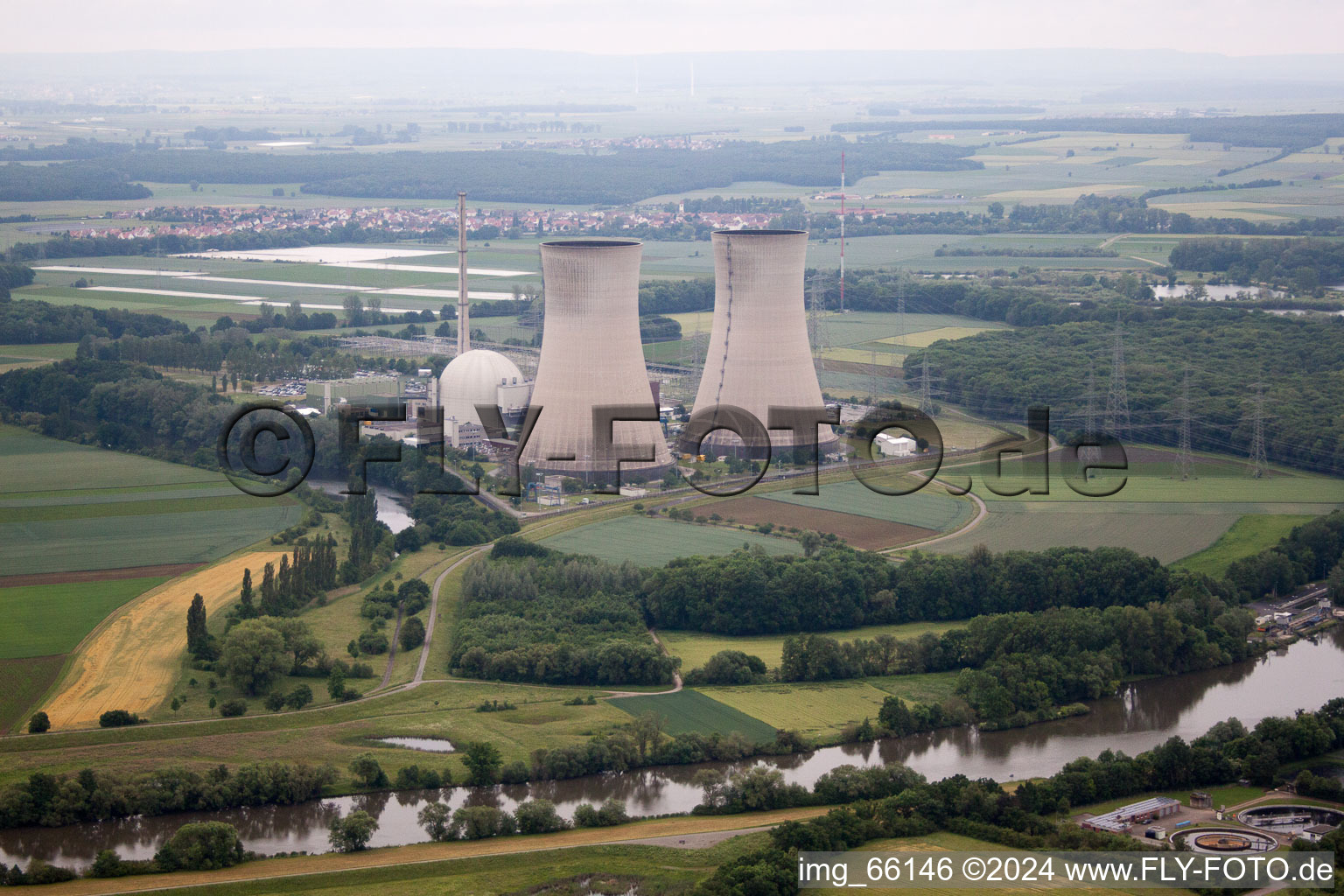 Nuclear power plant under revision in Schweinfurt in the state Bavaria, Germany