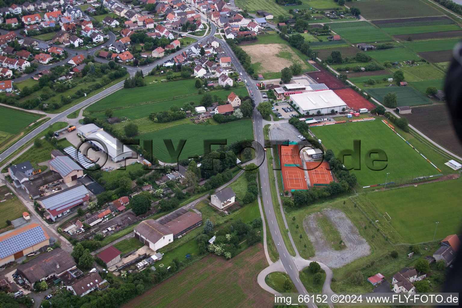 Tennis court sports field TuS 1907 in Bergrheinfeld in the state Bavaria