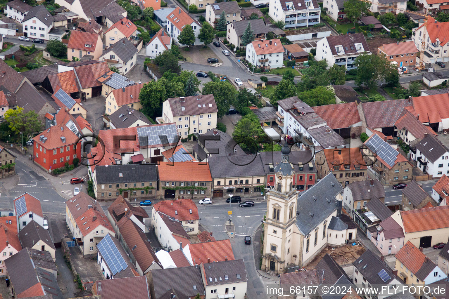 Mary Pain Church in Bergrheinfeld in the state Bavaria, Germany