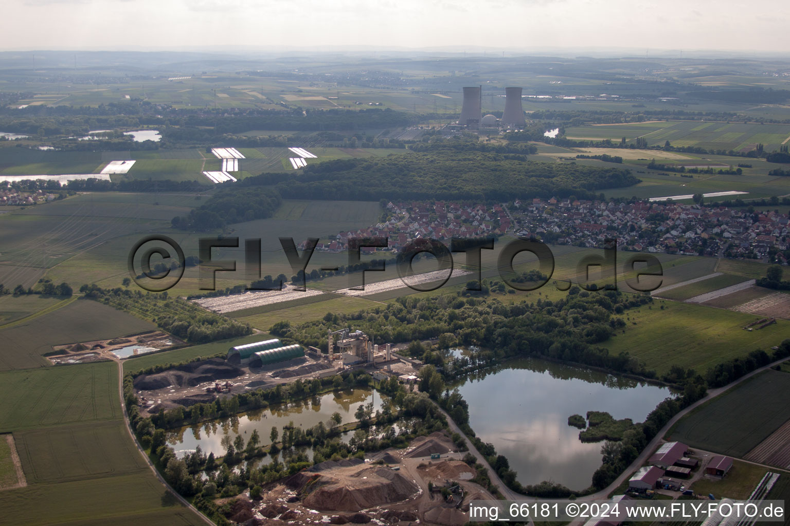 Franconian nuclear power plant on the way out in Schwebheim in the state Bavaria, Germany