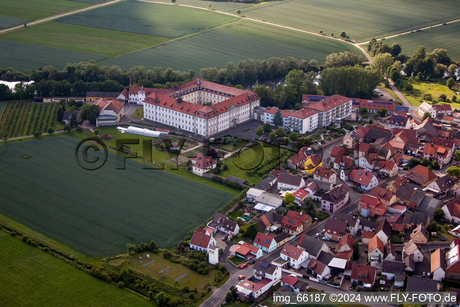 Building complex of the Maria Hilf monastery in the district Heidenfeld in Röthlein in the state Bavaria, Germany