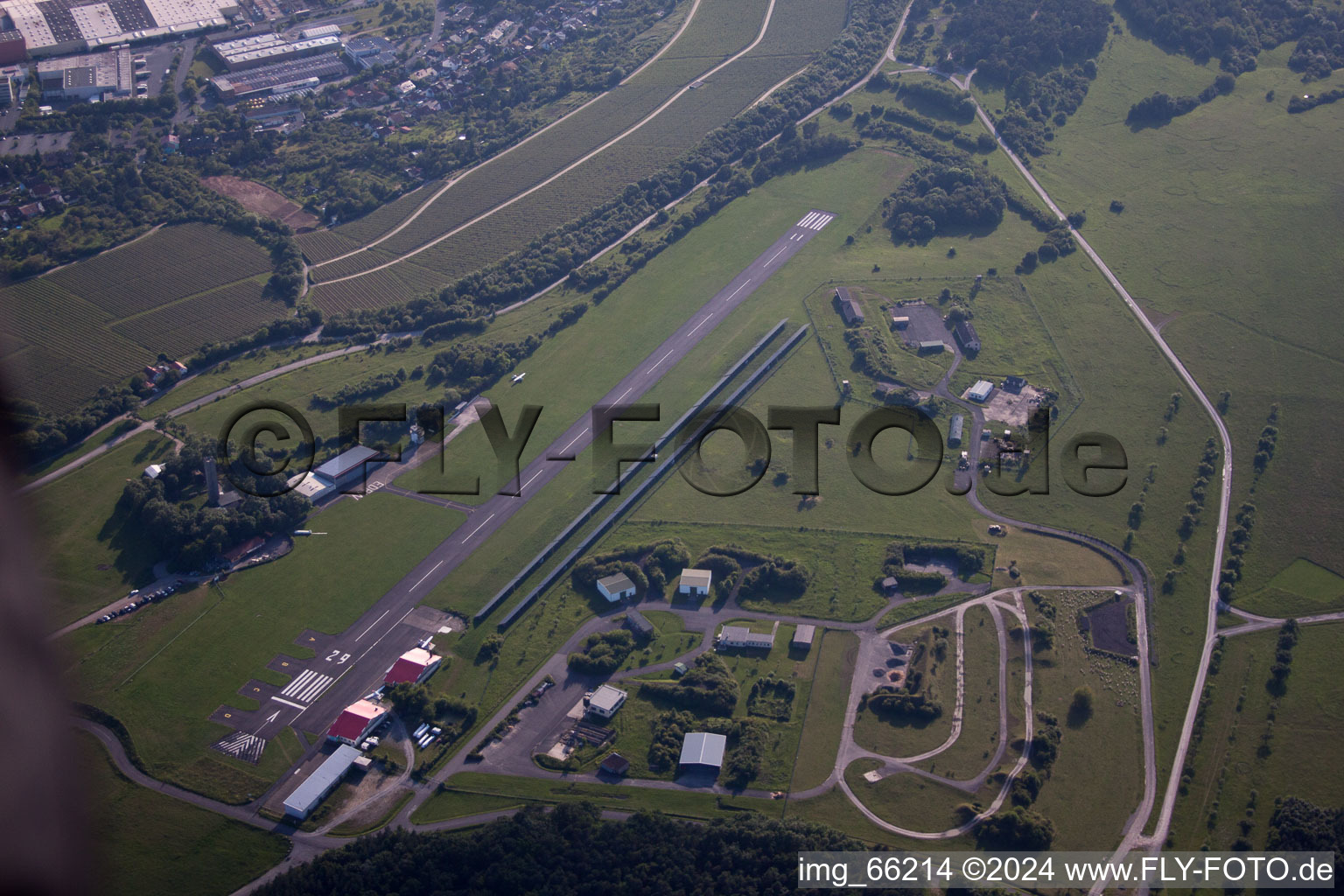 Airport in Würzburg in the state Bavaria, Germany