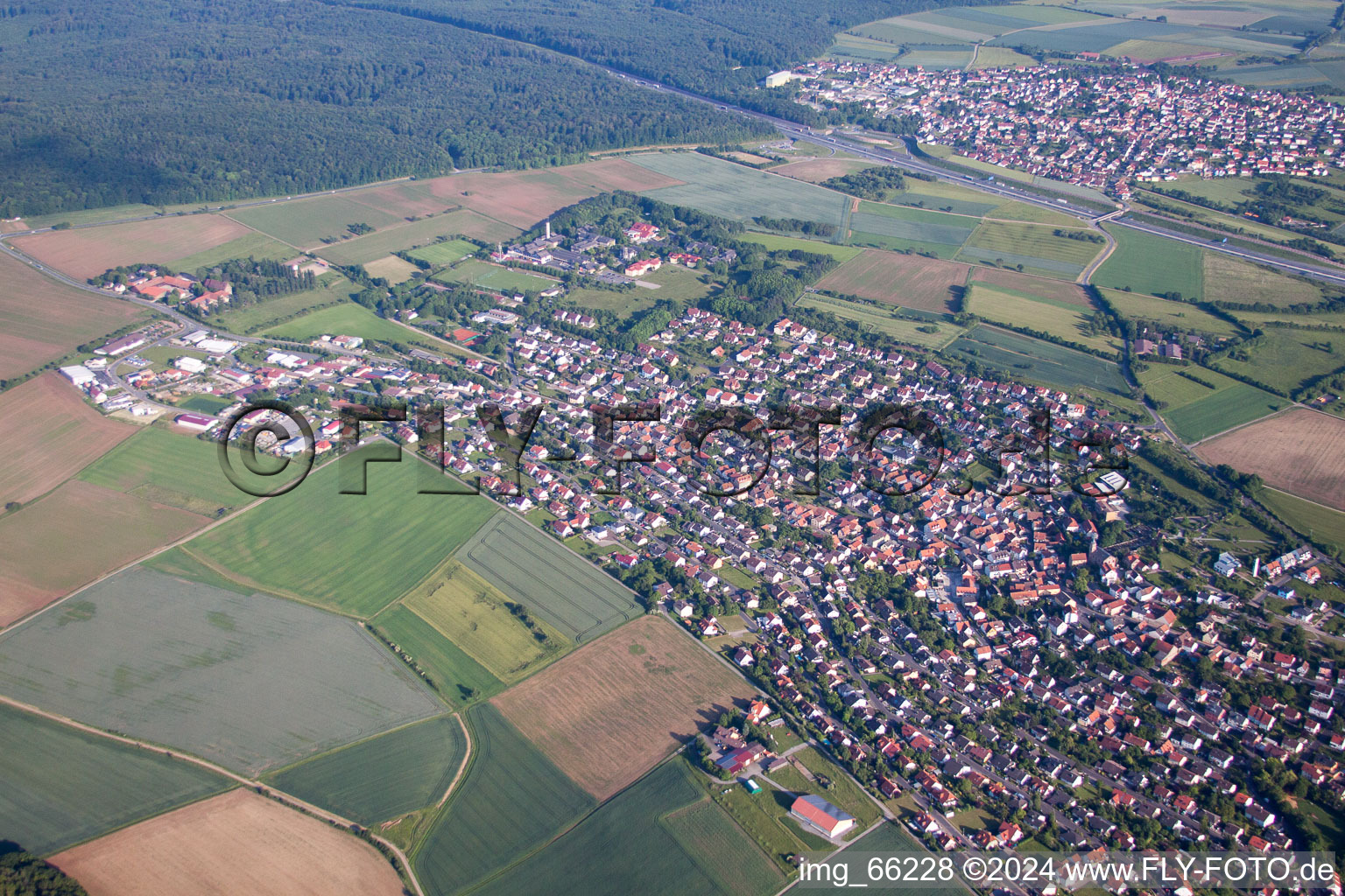 Aerial view of Dwelling - Building St. Josefs Stift Eisingen gemeinnuetzige GmbH in the district Erbachshof in Eisingen in the state Bavaria