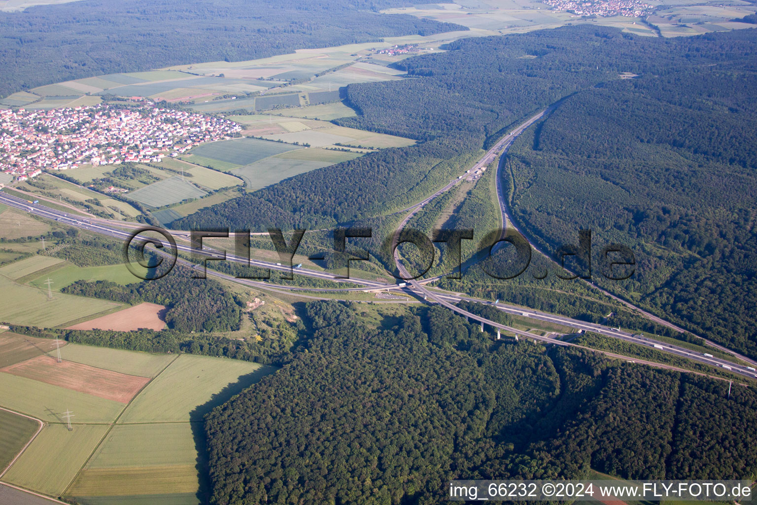 Kist, A43/A41 Triangle Würzburg West in Würzburg in the state Bavaria, Germany